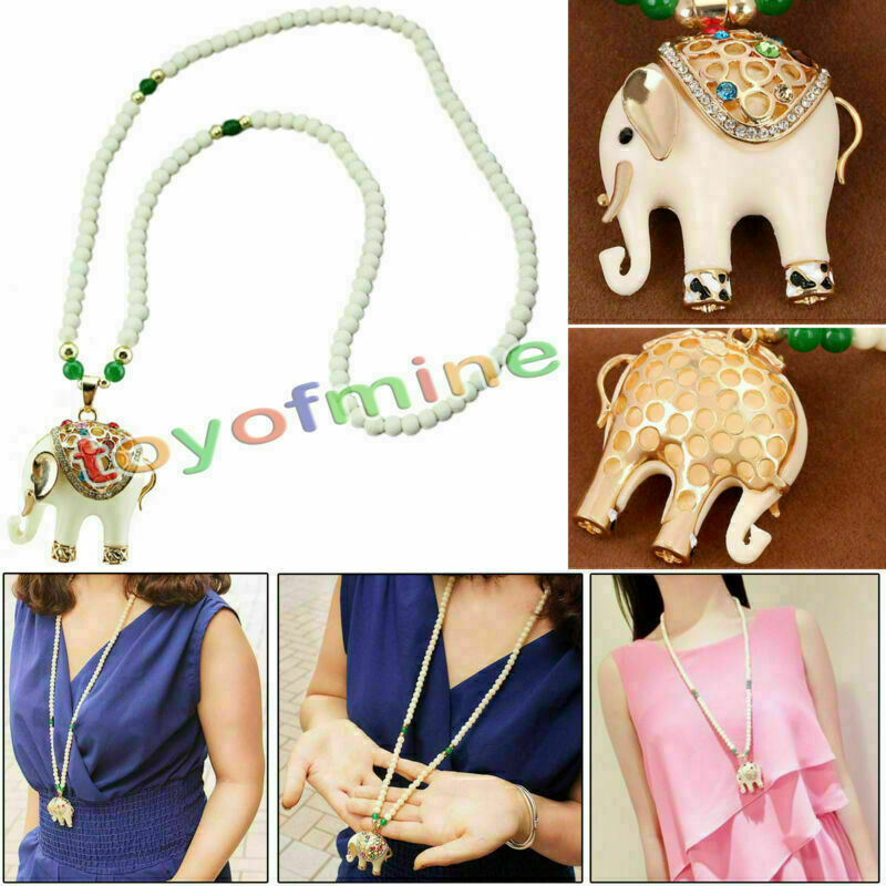 New Thailand Elephant Long Necklace Beads Sweater Chain Necklace