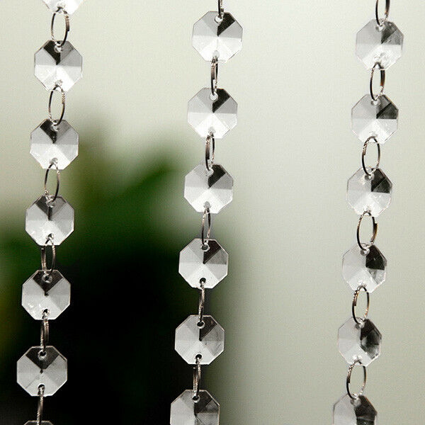 33Ft Beads Crystal String Curtain Bead Wall Panel Fringe Divider Room Door Decor