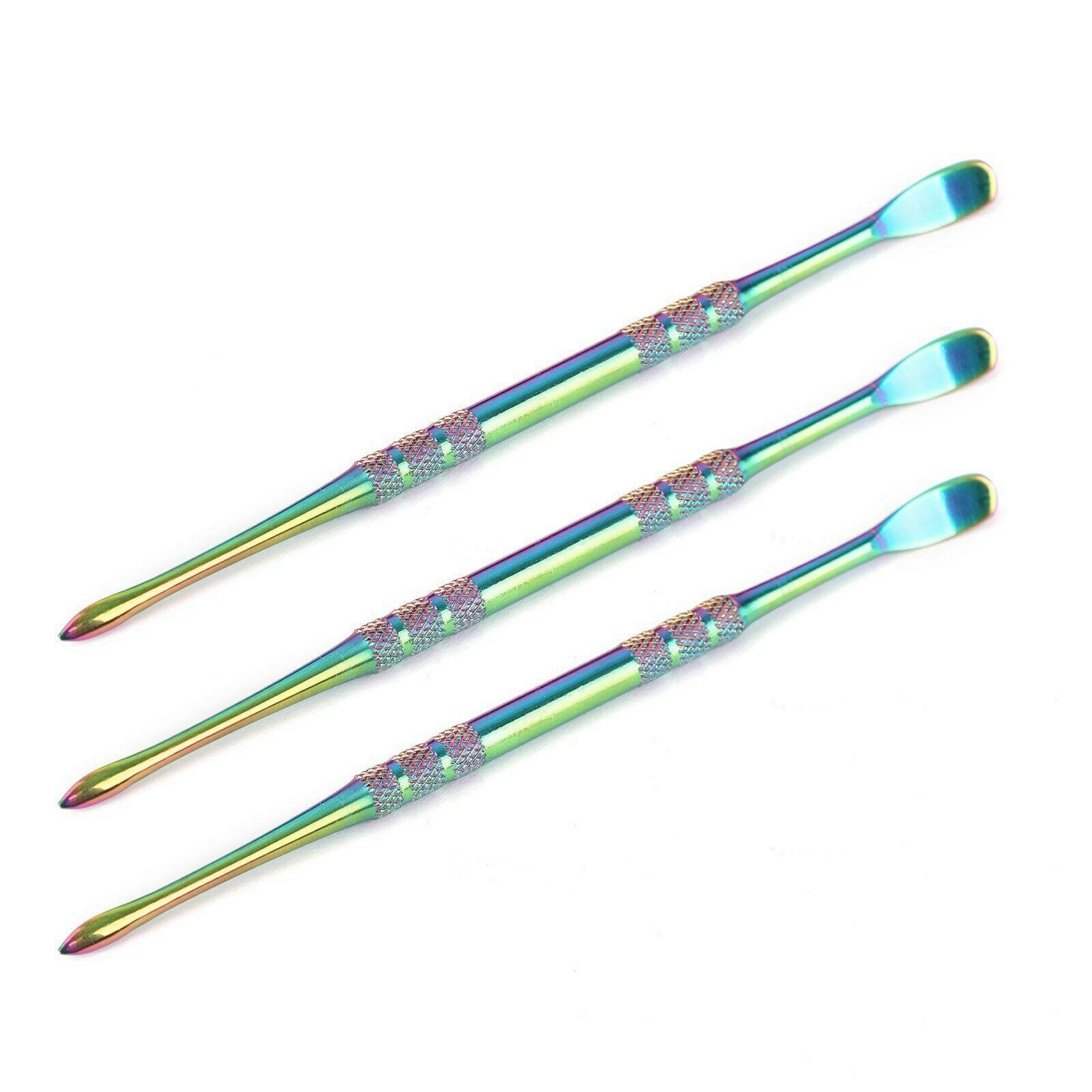 3 Packs Wax Carving Tool Wax Carving Stainless Steel  Spoon 4.75 Inch Rainbow