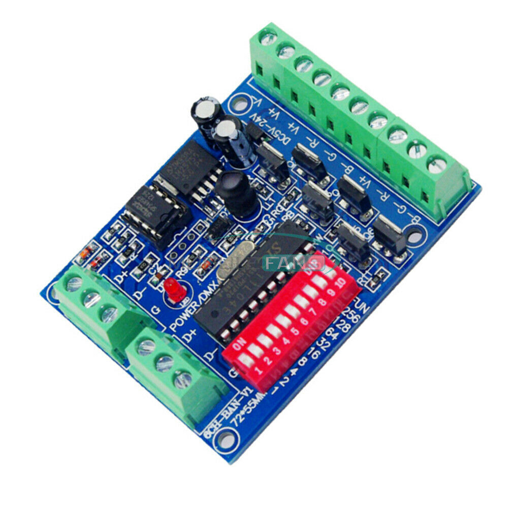 DMX512 Decoder 6CH Channel RGBW Controller led stage Dj lighting CMOS Output