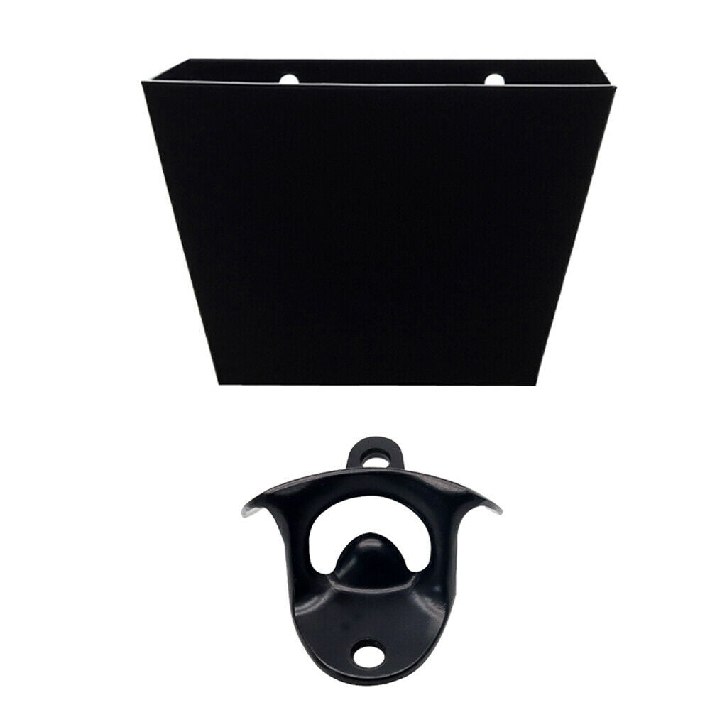 Home Bar Novelty Wall Hanging Bottle Opener w/ Black Collecting Barrel Gift