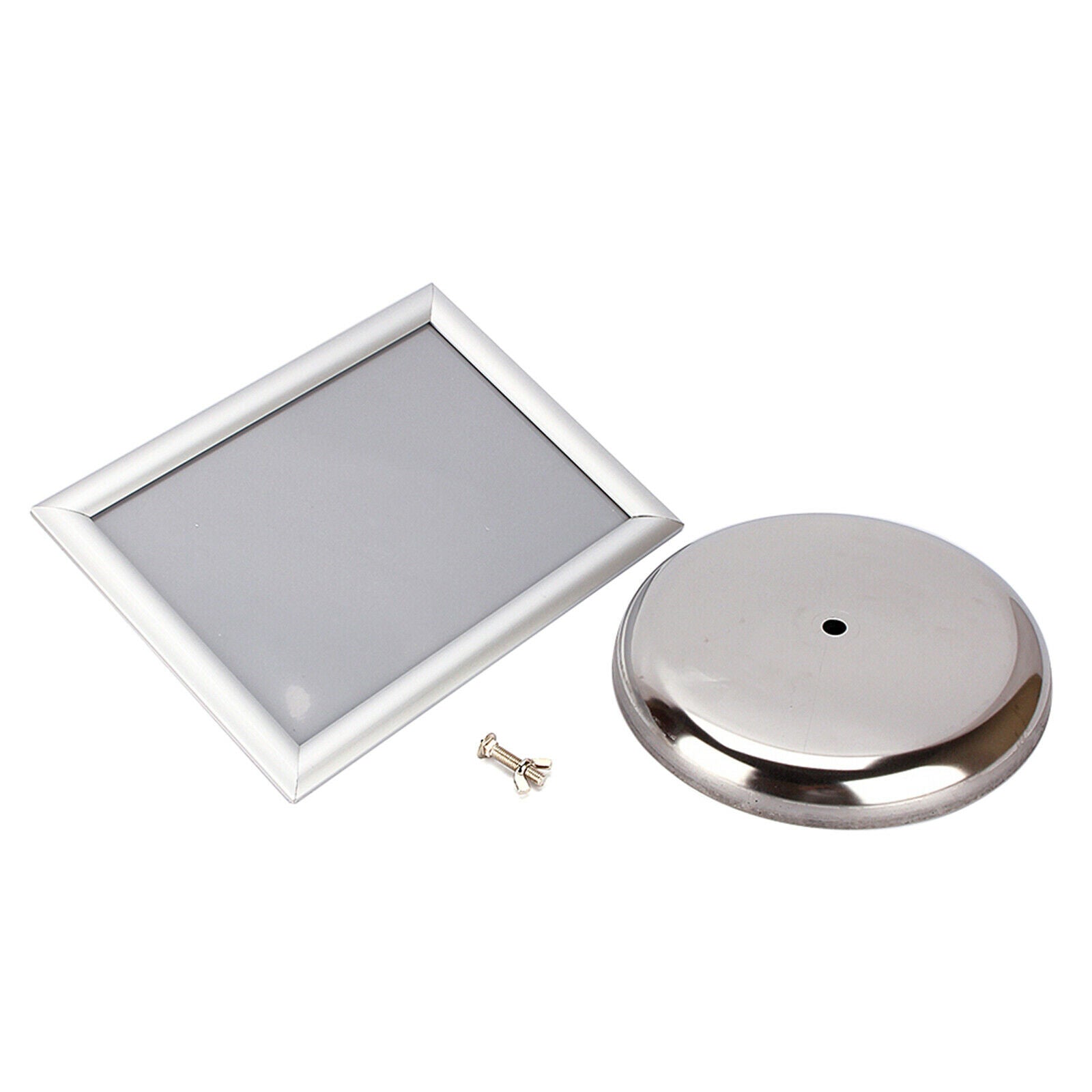 Free Standing A4 Menu Holder Plate + Base Snap Frame Poster Clip Display Stand