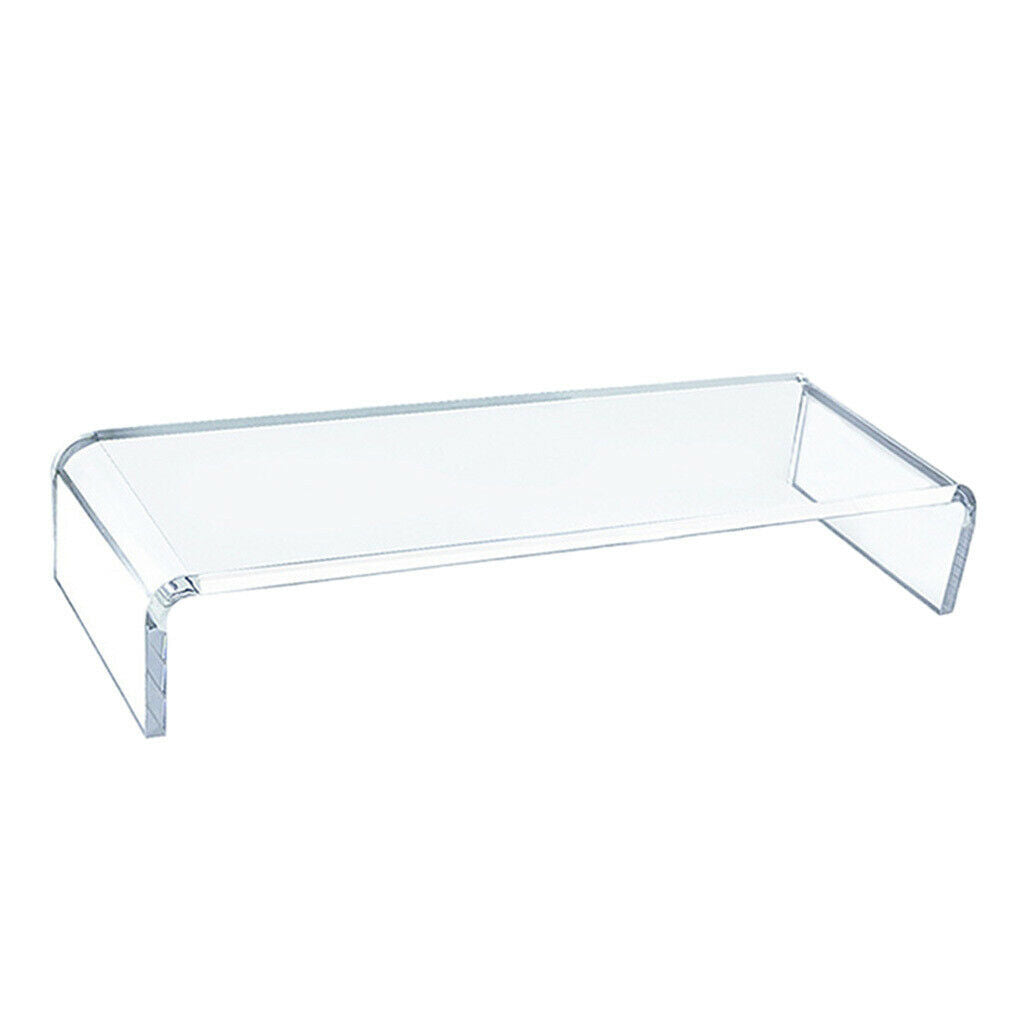 School Clear Acrylic Monitor Stand Desktop Laptop PC Computer Screen Riser