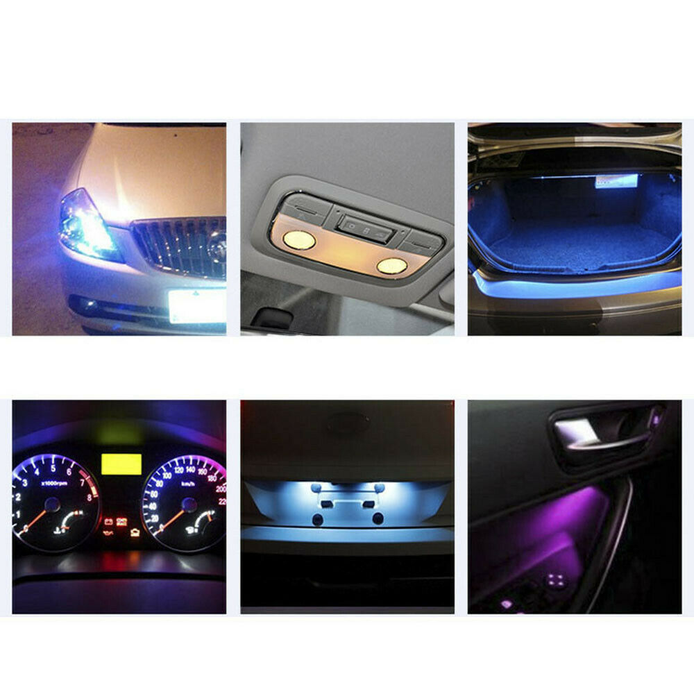 LED Color Changing RGB 168 194 T10 Bulbs w/RF Remote Control Car Parking Light~