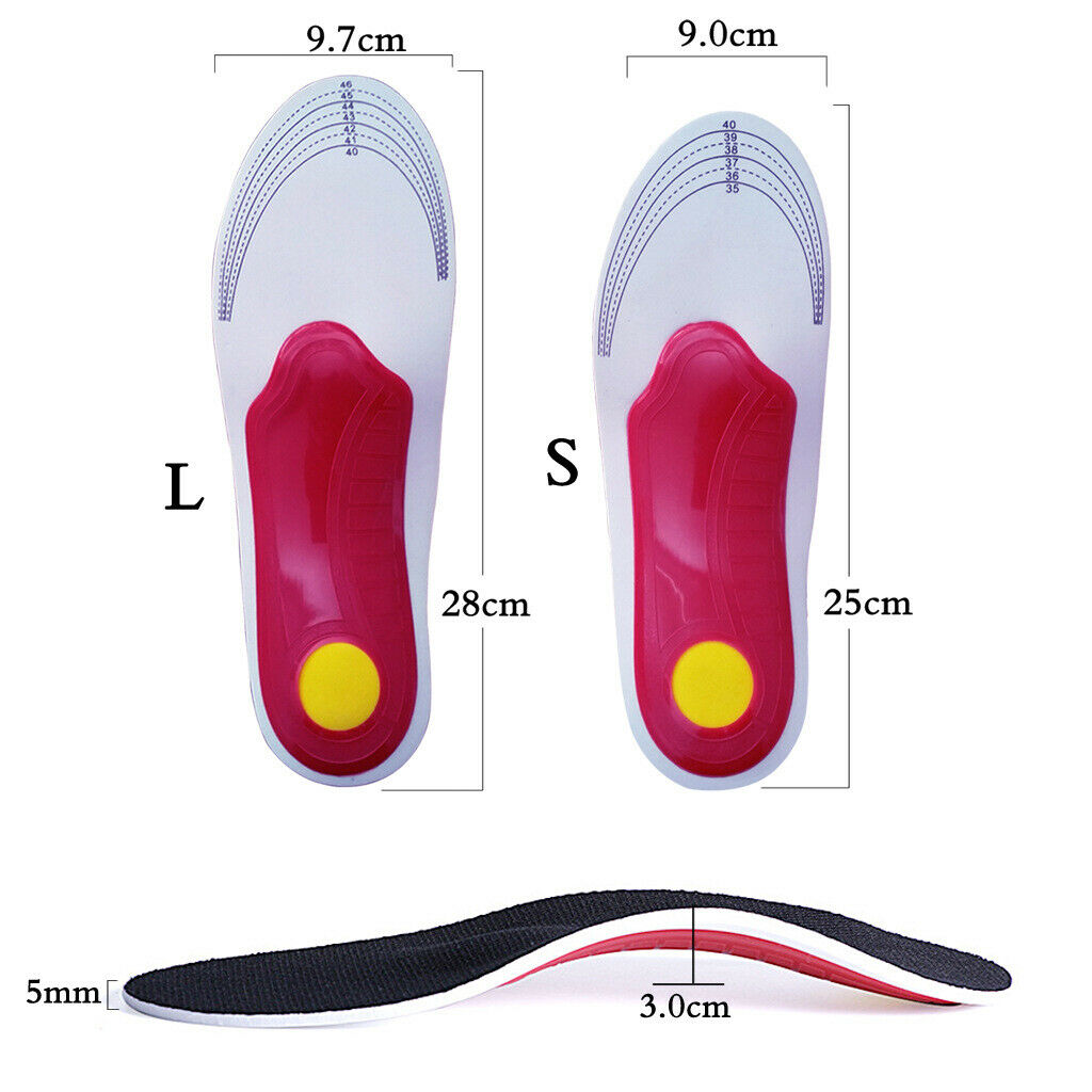 Arch Support Insole Orthotic Insoles Full Length Insoles Cushion Pad L