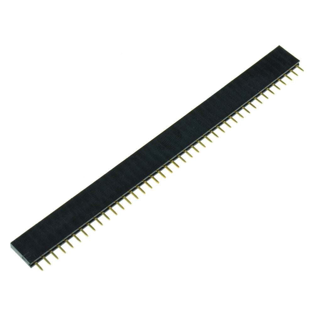 10Pcs 2.54mm 40pin Single Row Straight Female Pin Header Strip PBC Arduino good