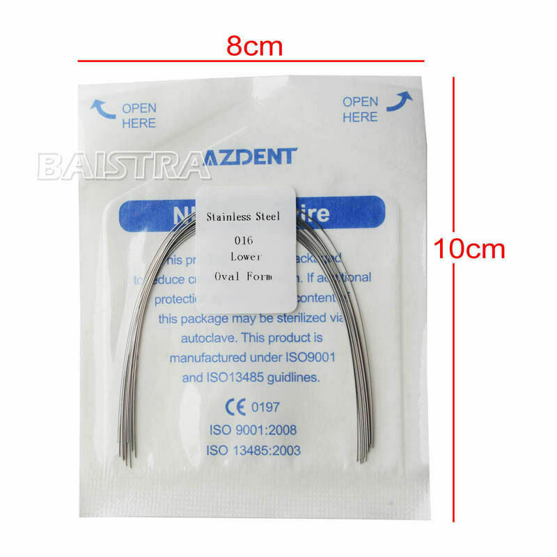 50 Packs Orthodontic Arch Wire Stainless Steel (Round) 016Lower Stainless Steel