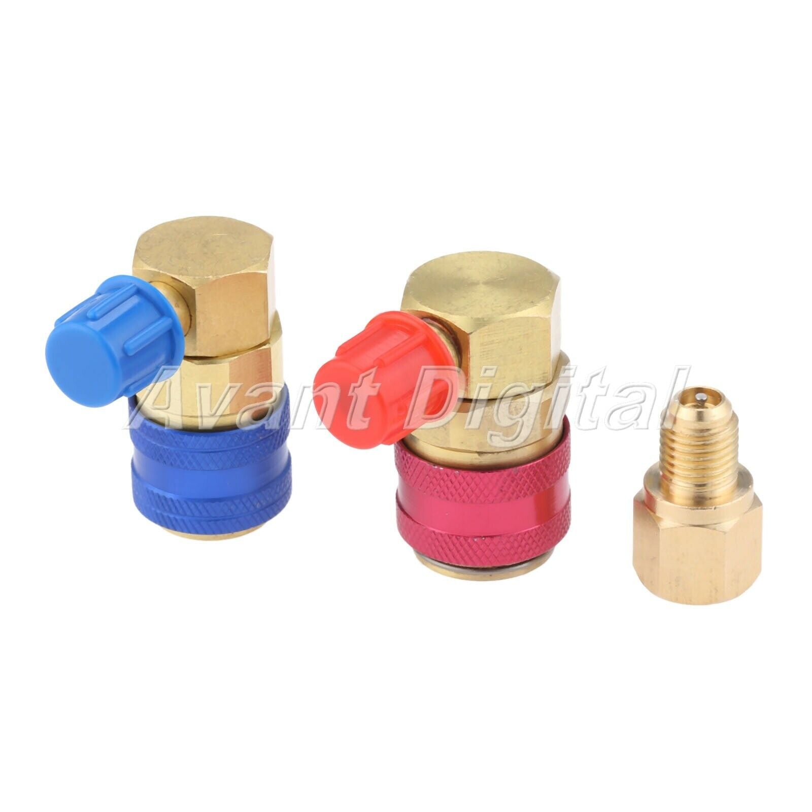 R12 to R134a Brass Manifold Conversion Kit For 1/2" Female x 1/4" SAE Male HQ