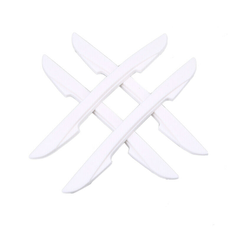4Pcs Car Door Edge Scratch Anti-collision Protector Guard Strip Universal White