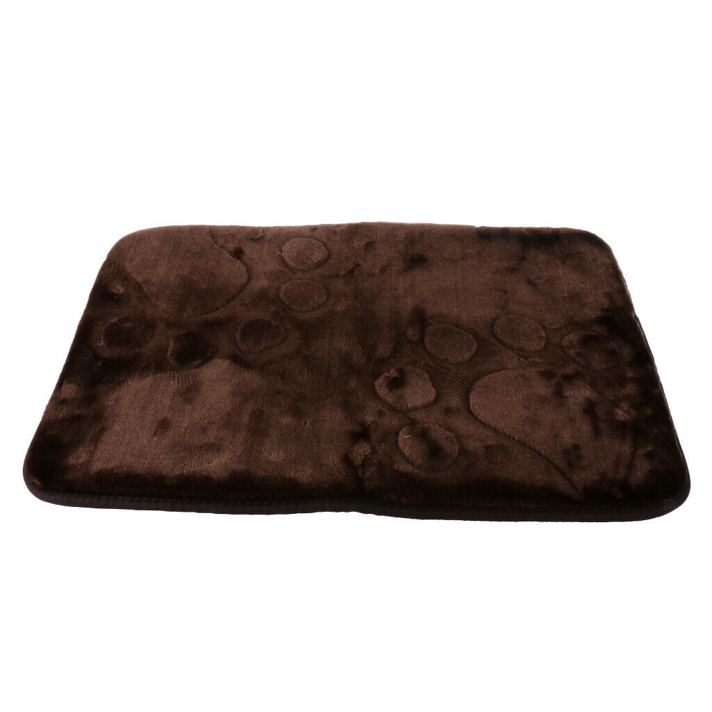 Washable Absorbent Soft Foam Bath Mat Bathroom Shower Rug Non Slip Brown