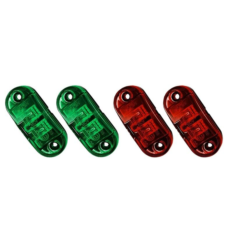 4 x 2 LED Red/Green Marine Boat Navigation Lights 10-30V Boats Running Light TP3