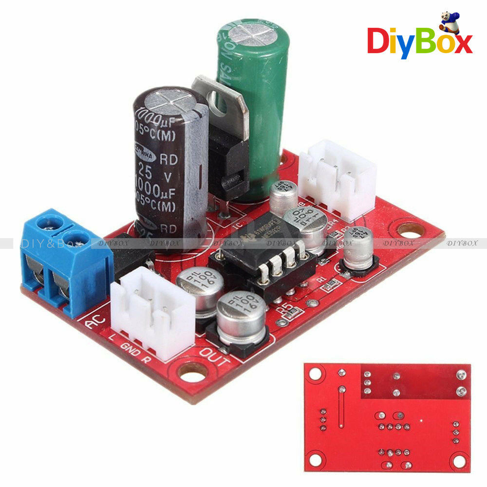 NE5532 Dynamic Microphone Stereo Preamp Amplifier Board DIY DC9-24V AC8-16V