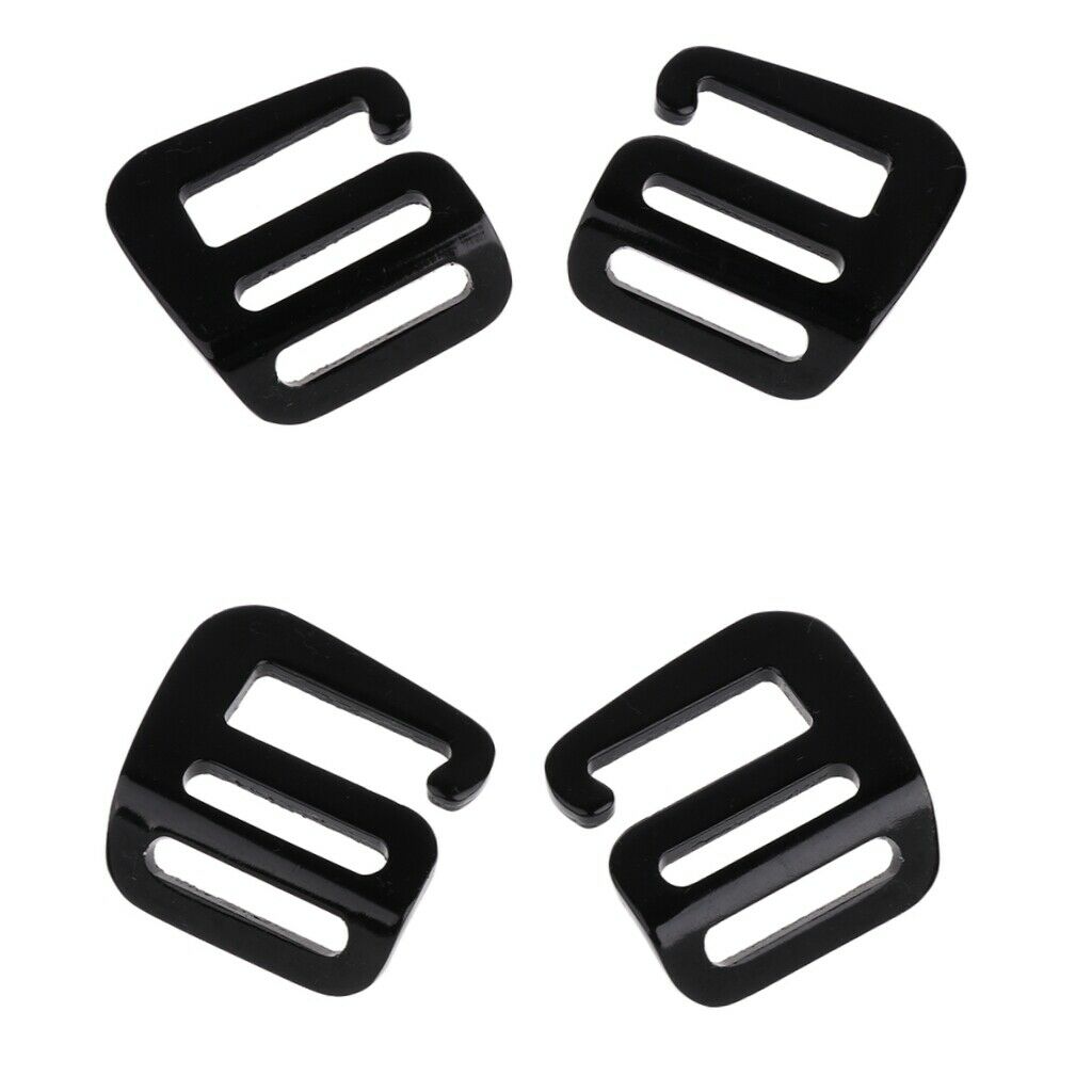 2 Pairs 1''/25mm G Hook Webbing Buckle for Backpack Bag Strap Belt Black