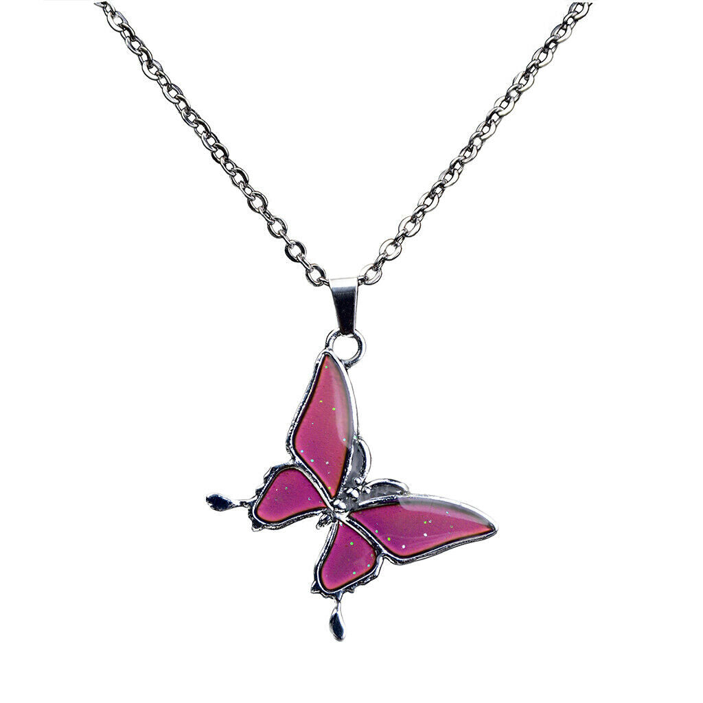4pcs Fashionable Color-changing Mood Necklace Wife Lover Valentines's Gift