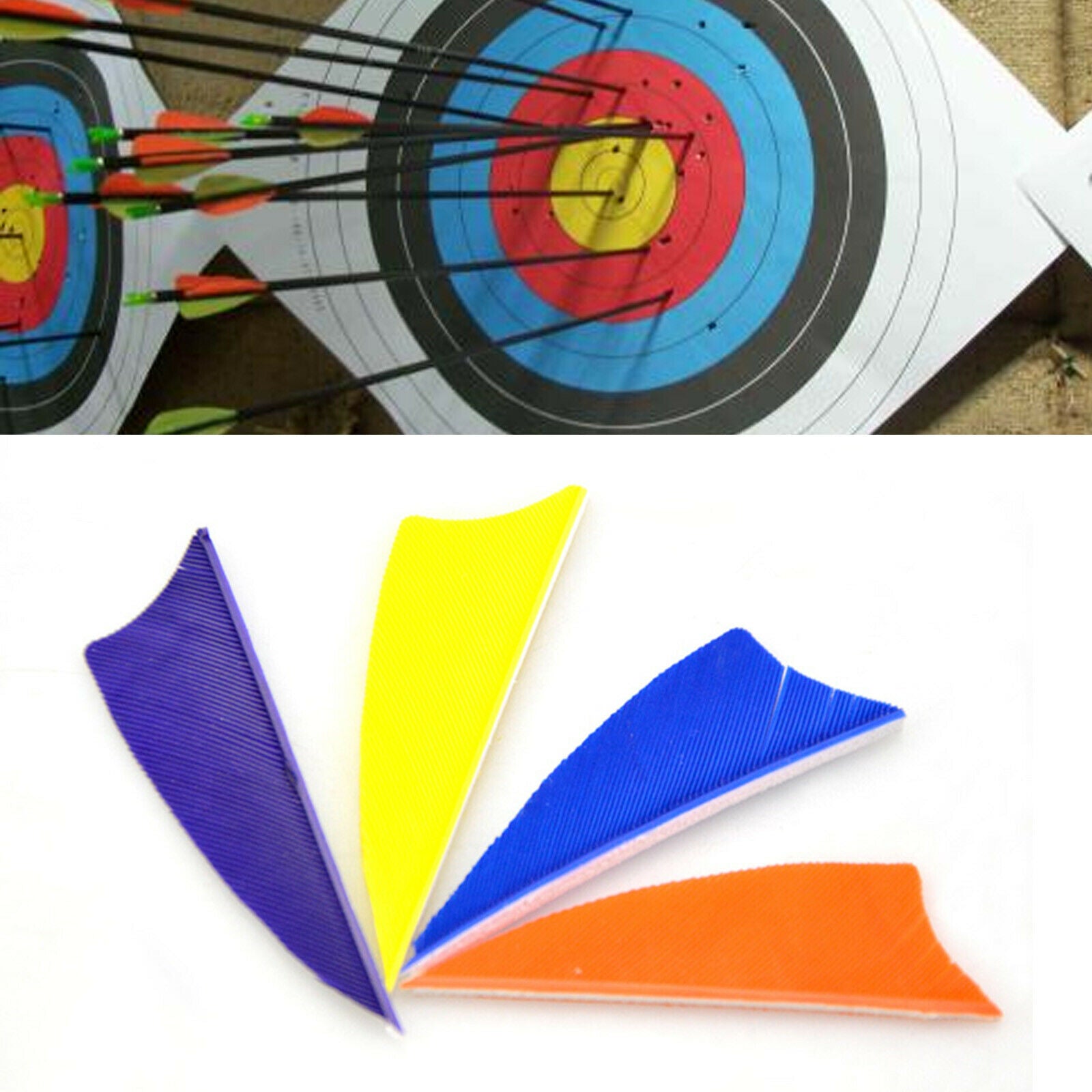 50PCS 2" Archery Arrow Feather Natural Fletching Turkey Fletches Bow Arrow P