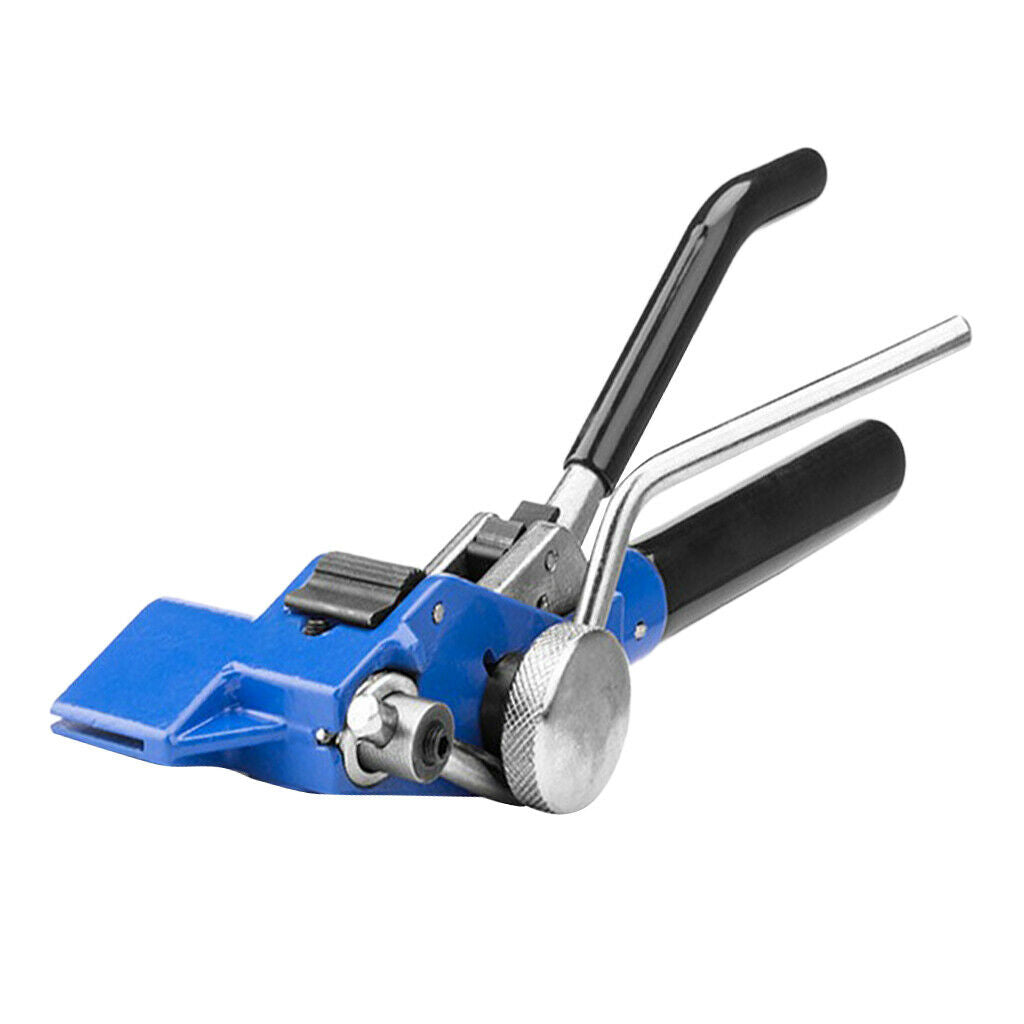 Single-lever tensioning device, strap tensioning device, strapping, closure with