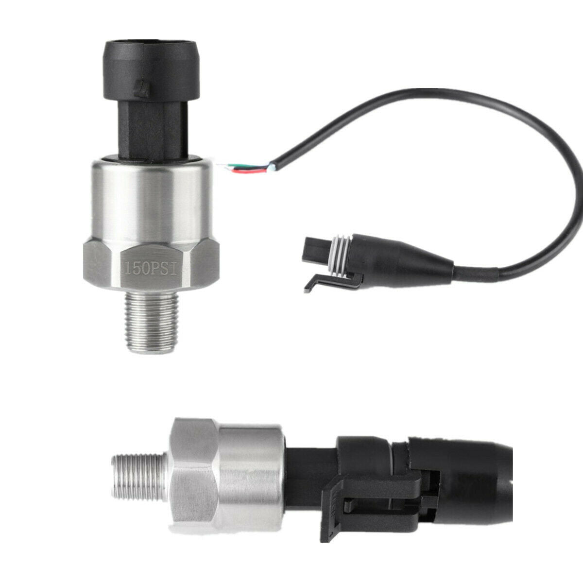 DC 5V 0-150 psi 1/8" NPT Oil Fuel Air Water Pressure Sensor Transducer w/ Cable