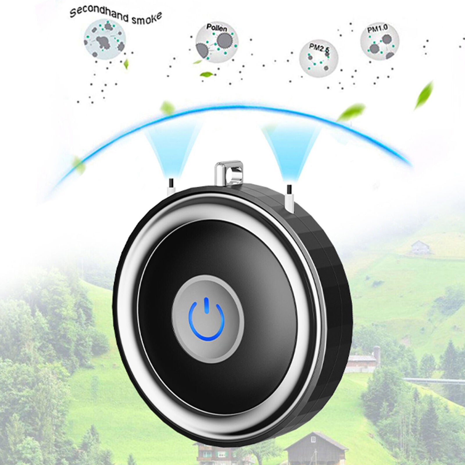 Portable Air Purifier Personal Around The Neck Remove Smoke Smell Necklace