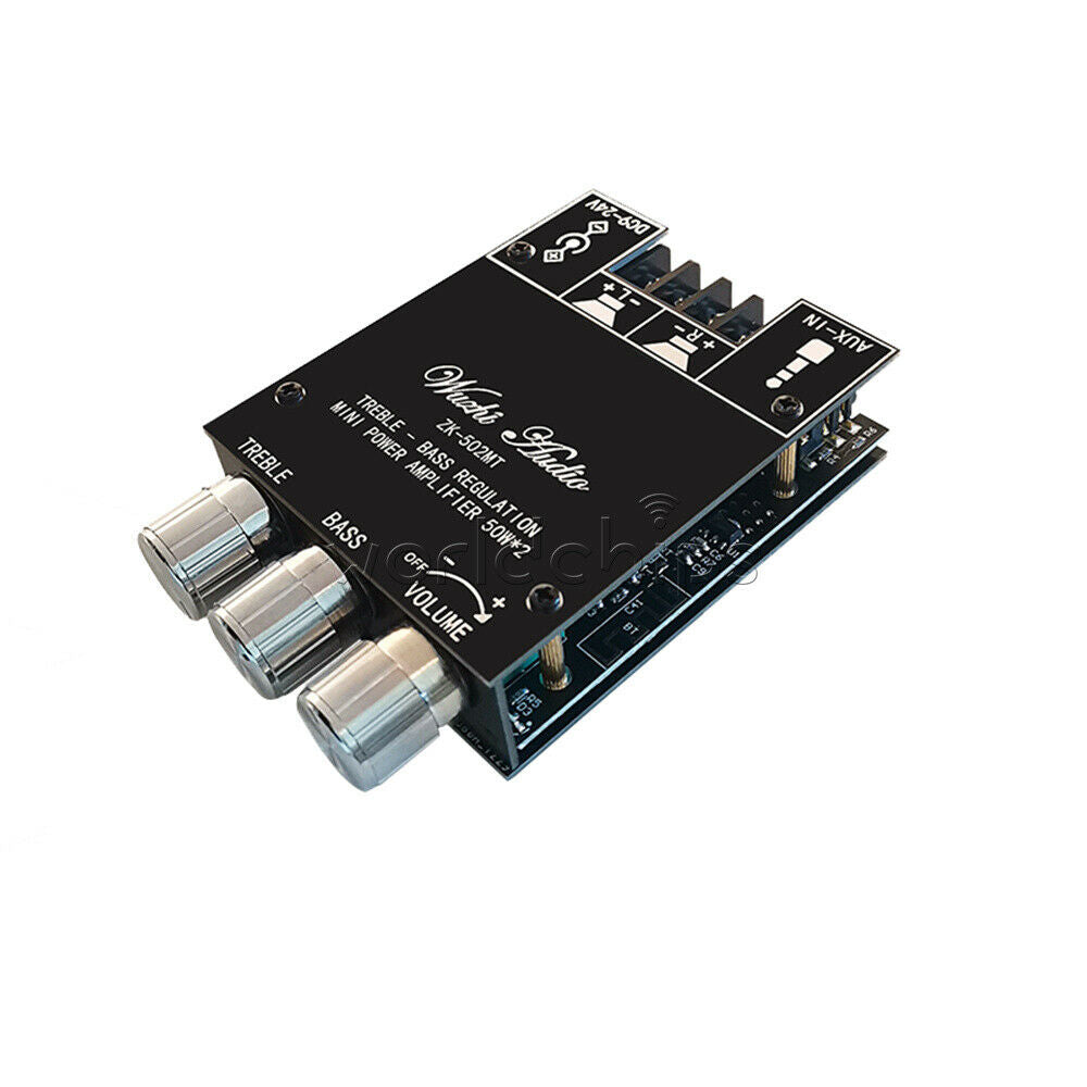 502MT 2*50W Bluetooth 5.0 Amplifier Board Dual Channels High Power Audio Stereo