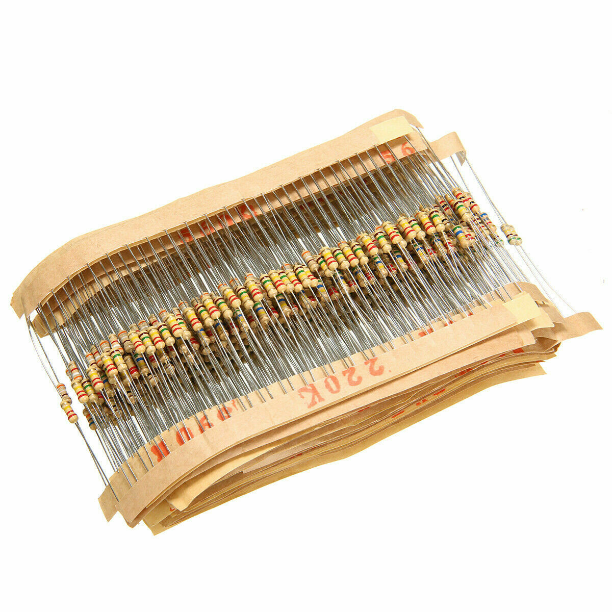 Practical 1500 PCS 75 Values Power Carbon Film Resistors Assorted Assortment Kit