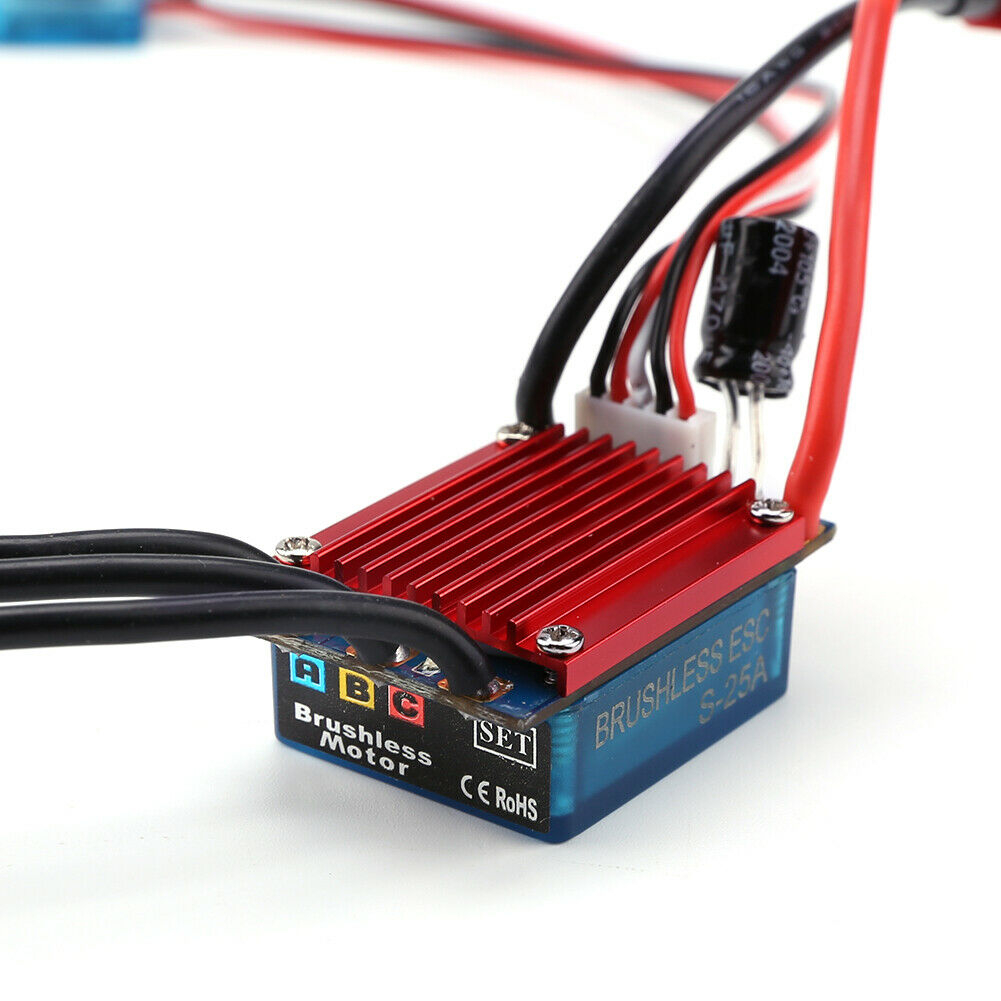 25A ESC Brush Wafterproof 2S Lipo for 1/16 1/18 RC Off Road Truck Car Part