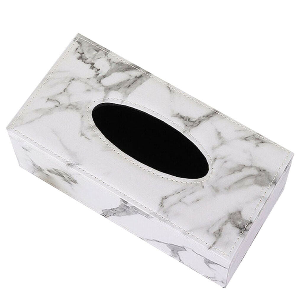 Marble Tissue Box Napkin Holder Tissue Box Cover Holder Desk Box Container
