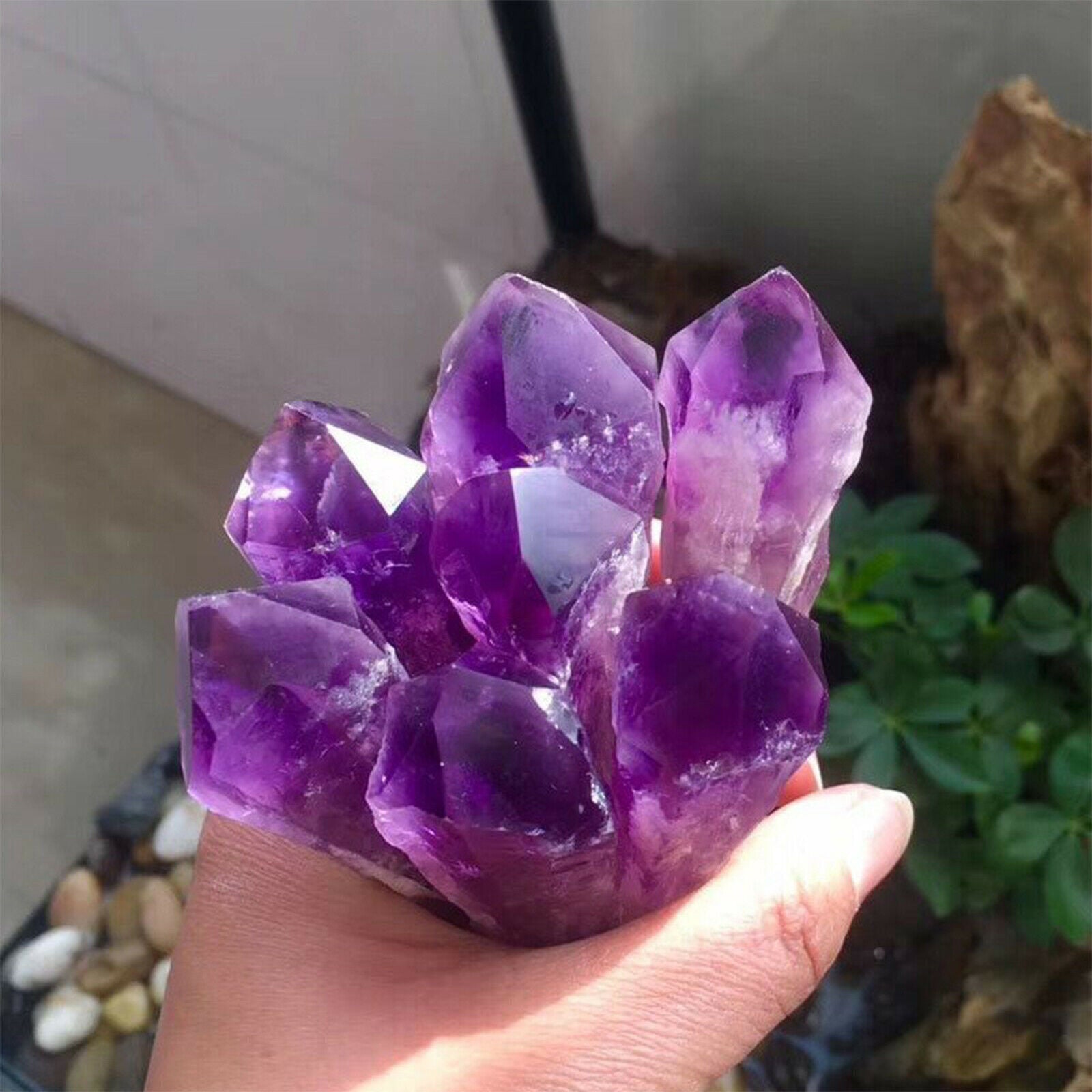 Purple Natural Healing Mineral Quartz Specimen Amethyst Cluster Crystal Stone