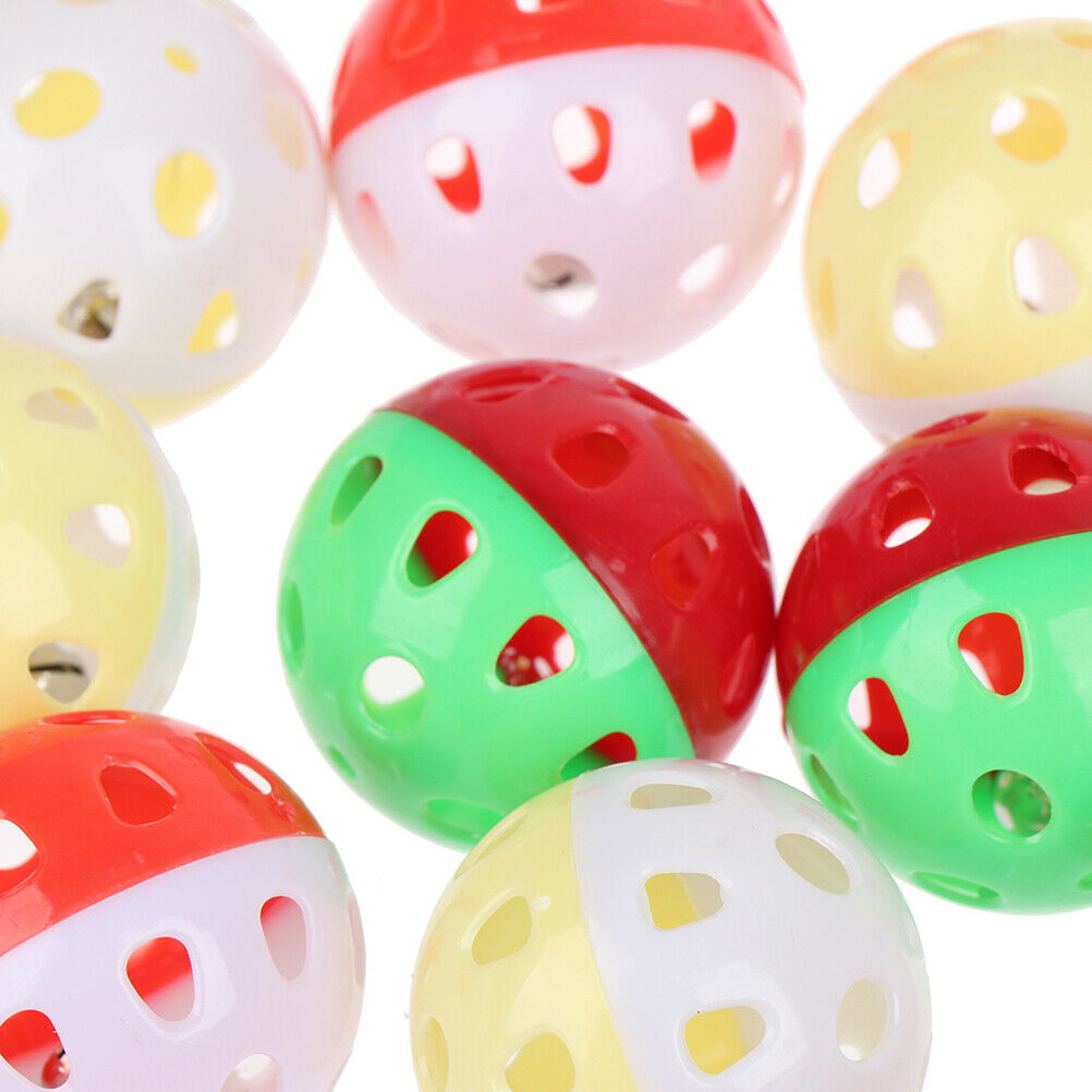 5pcs Toys for Cats Ball with Bell Playing Chew Rattle Plastic Ball Intera.l8