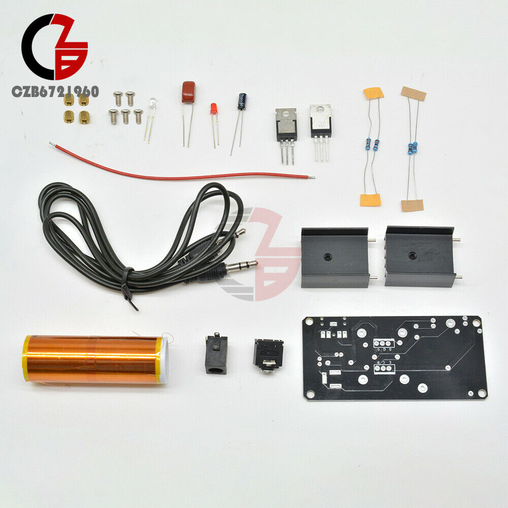 DIY 15W Mini Tesla Coil Plasma Speaker Set Electronic Field Music Project Parts