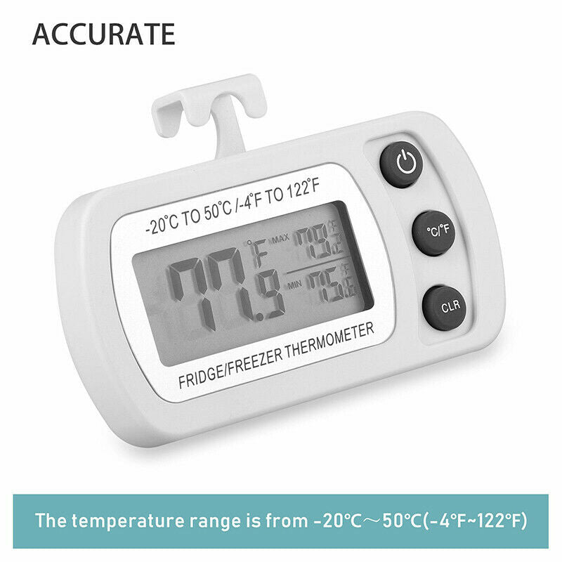 Wireless Digital Refrigerator Freezer Fridge Thermometer Temperature with Hook