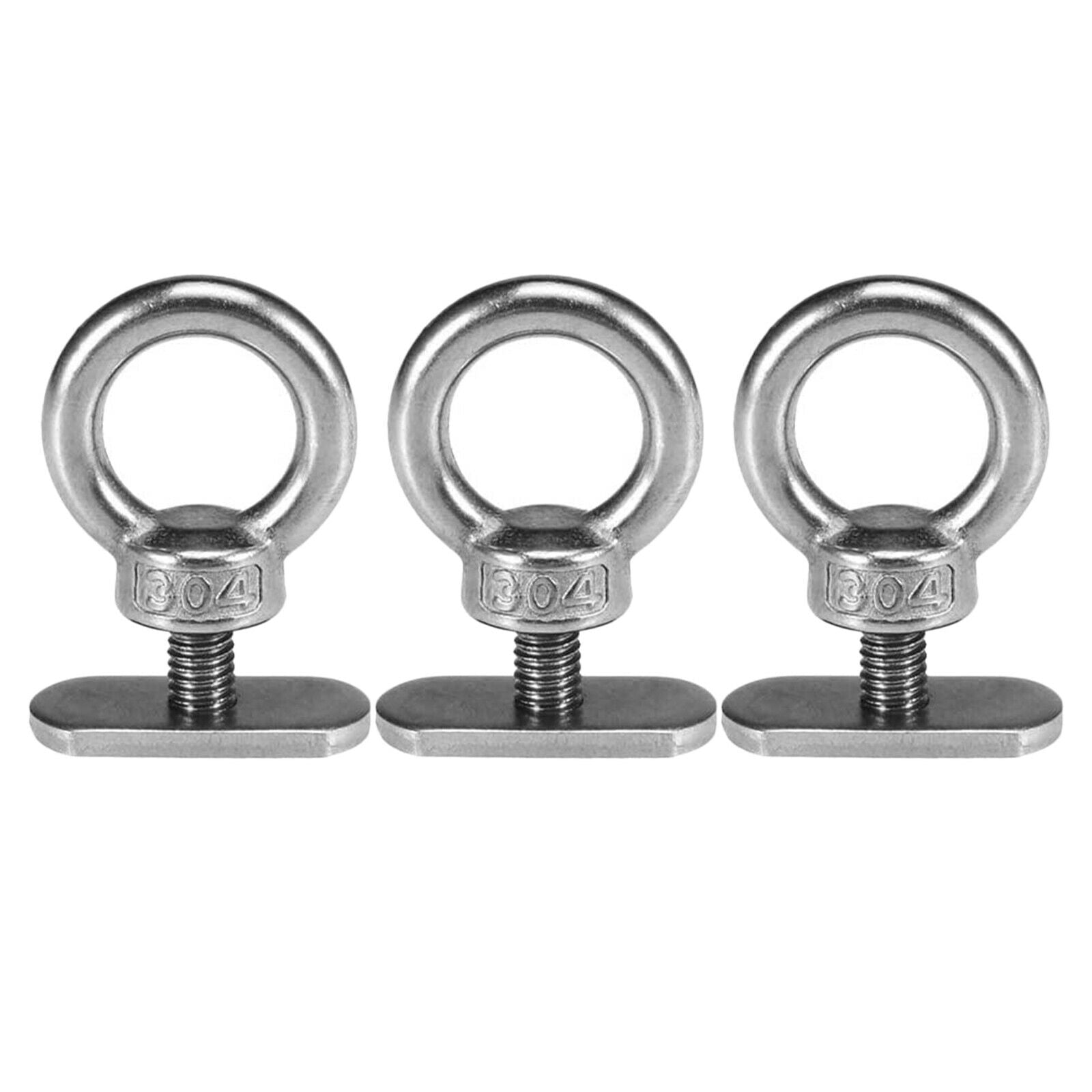 3pack Kayak Track Tie Down Eyelet O Ring Adapter Bungee Rope Nut Up to 0.6"