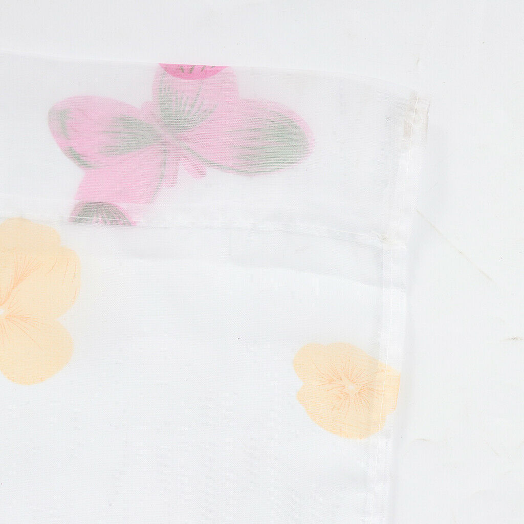 Butterfly Print Sheer Curtains Window Voile Panels for Bedroom 270x100cm