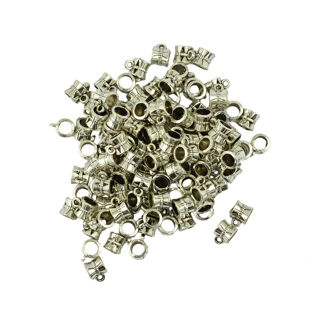 100X Retro Spacer Beads Charm Bracelets Fitting European Jewelry Findings