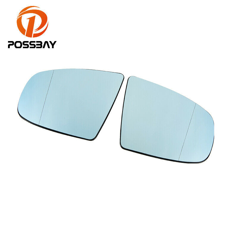 Pair Door Side Rearview Mirror Glass Heated Left Right Fits BMW X5 X6 2007-2014