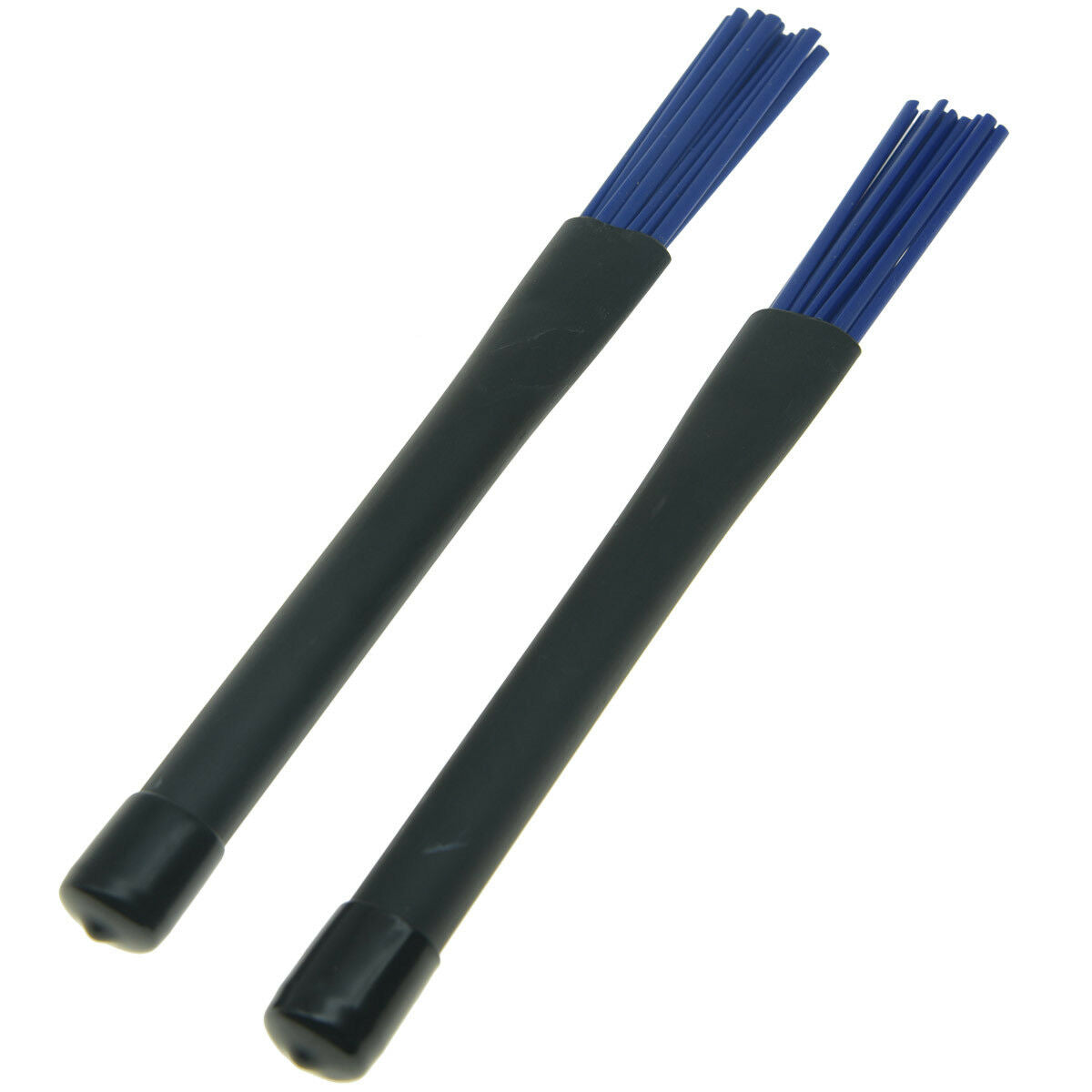 ASet of 2pcs Blue Professional Jazz Drum Brushes Rubber Handle and Nylon Sticks