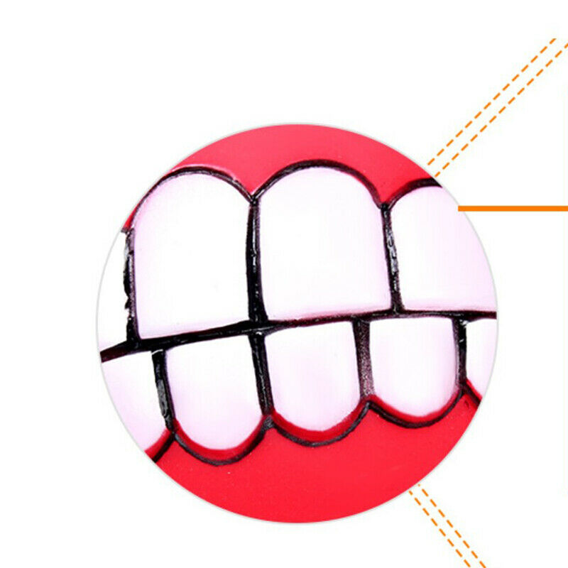 Rubber Dog Toys Squeaky Cleaning Tooth Dog Toys Ball Bite Resistant Pet S.l8