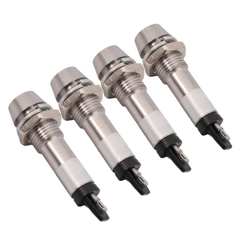4pcs 12V 8mm Chrome LED Dashboard Warning Indicator Signal Light Lamp Bulb Z5V4