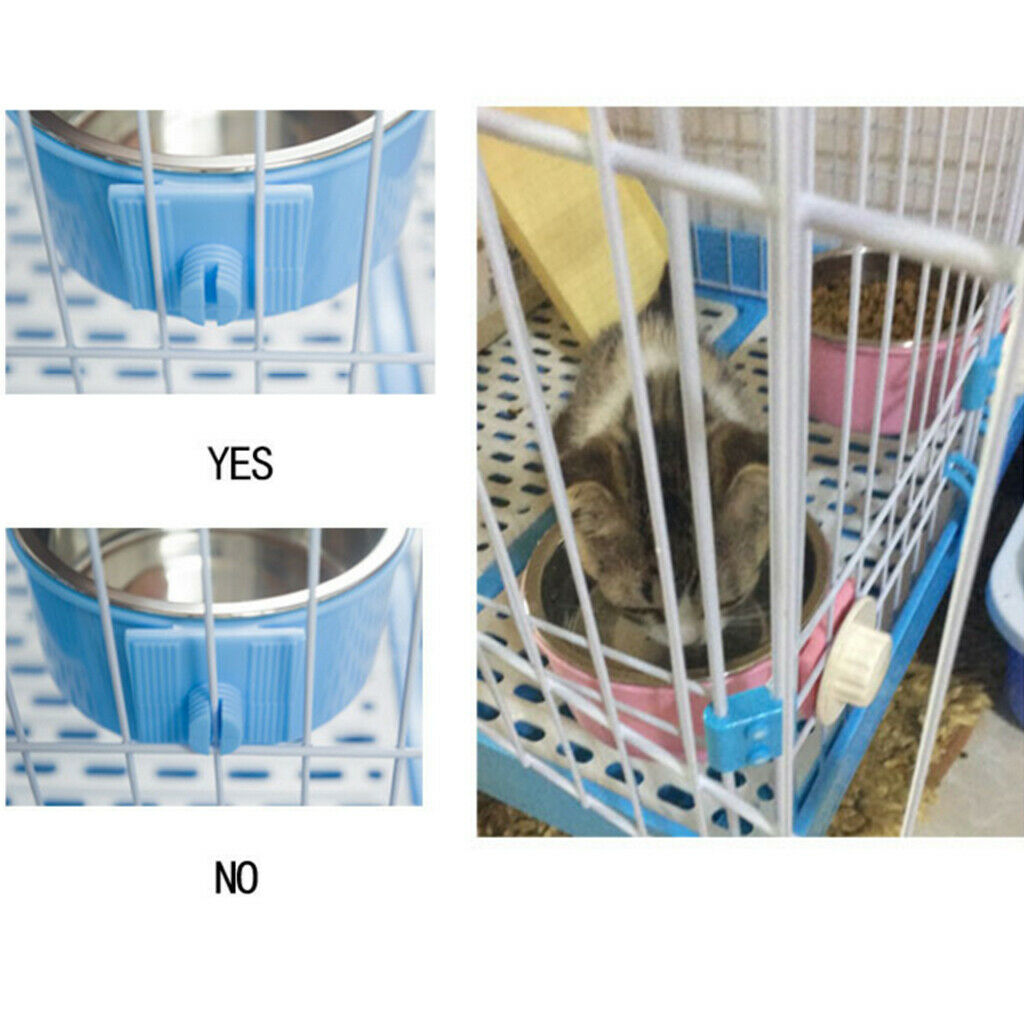 Hanging Pet Dog Feeder Cat Water Bowl Feeding Bowl Dish Container Green
