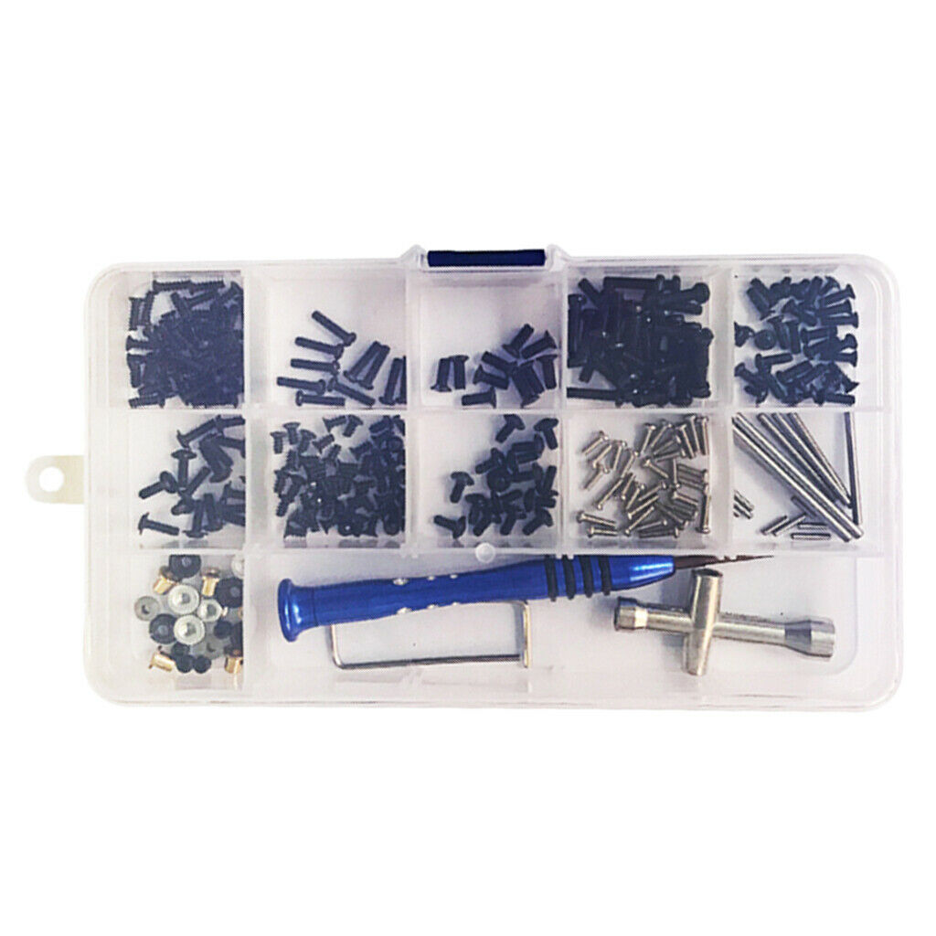 316 Pieces RC Screws Kit Repair Tool Metal Screws & Nuts Set with Hexagon Wrench