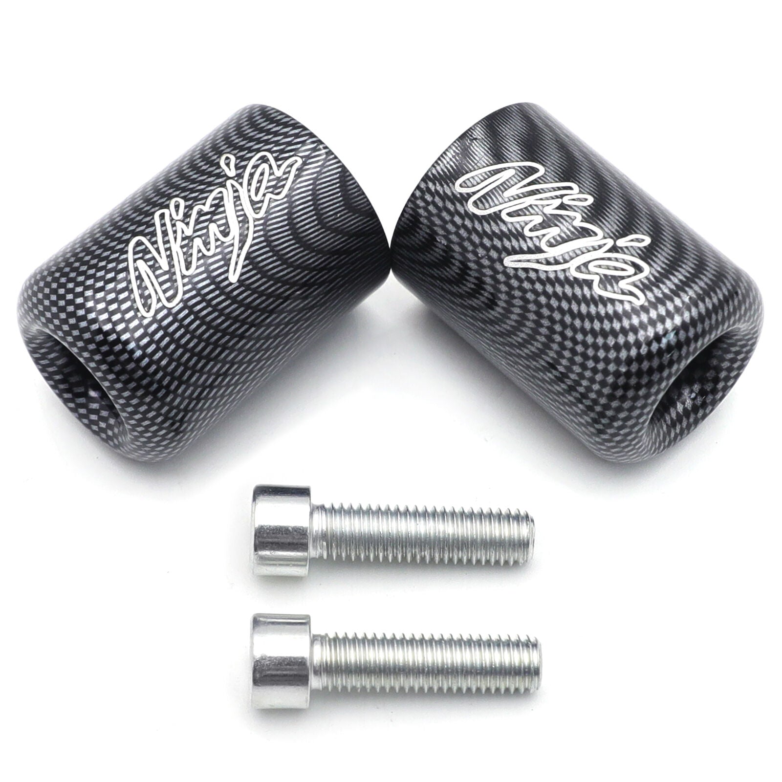 Billet aluminum Carbon Hand Bar Ends For 87-12 Kawasaki Ninja 250R / EX250