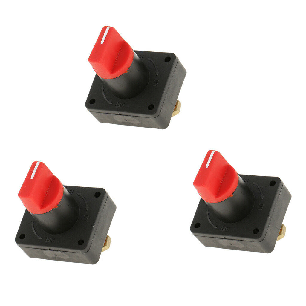 3pack 100A Kill Battery Disconnect Rotary Isolator Switch Car Motorcycle