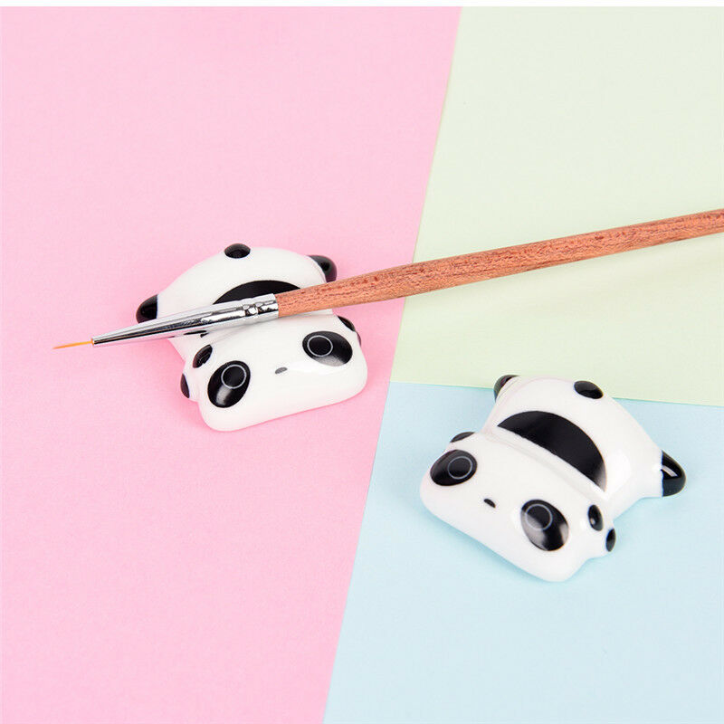 Nail Brush Pen Rack Ceramic Stand Holder Cute Panda Manicure Nail Art Tool TwJDD
