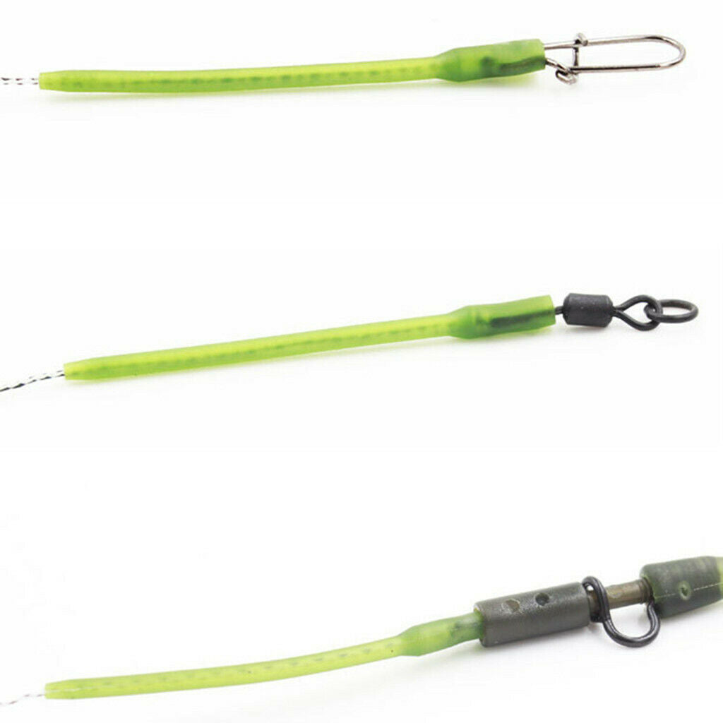 30pcs Carp Fishing Anti- Sleeves Rubber Rigs Accessories Green