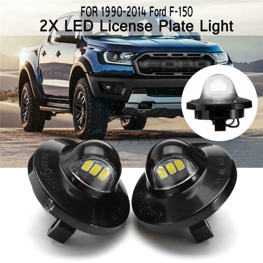 For 90-16 Ford F-Series F250 F350 F450 F550 Clear Lens LED License Plate Lights