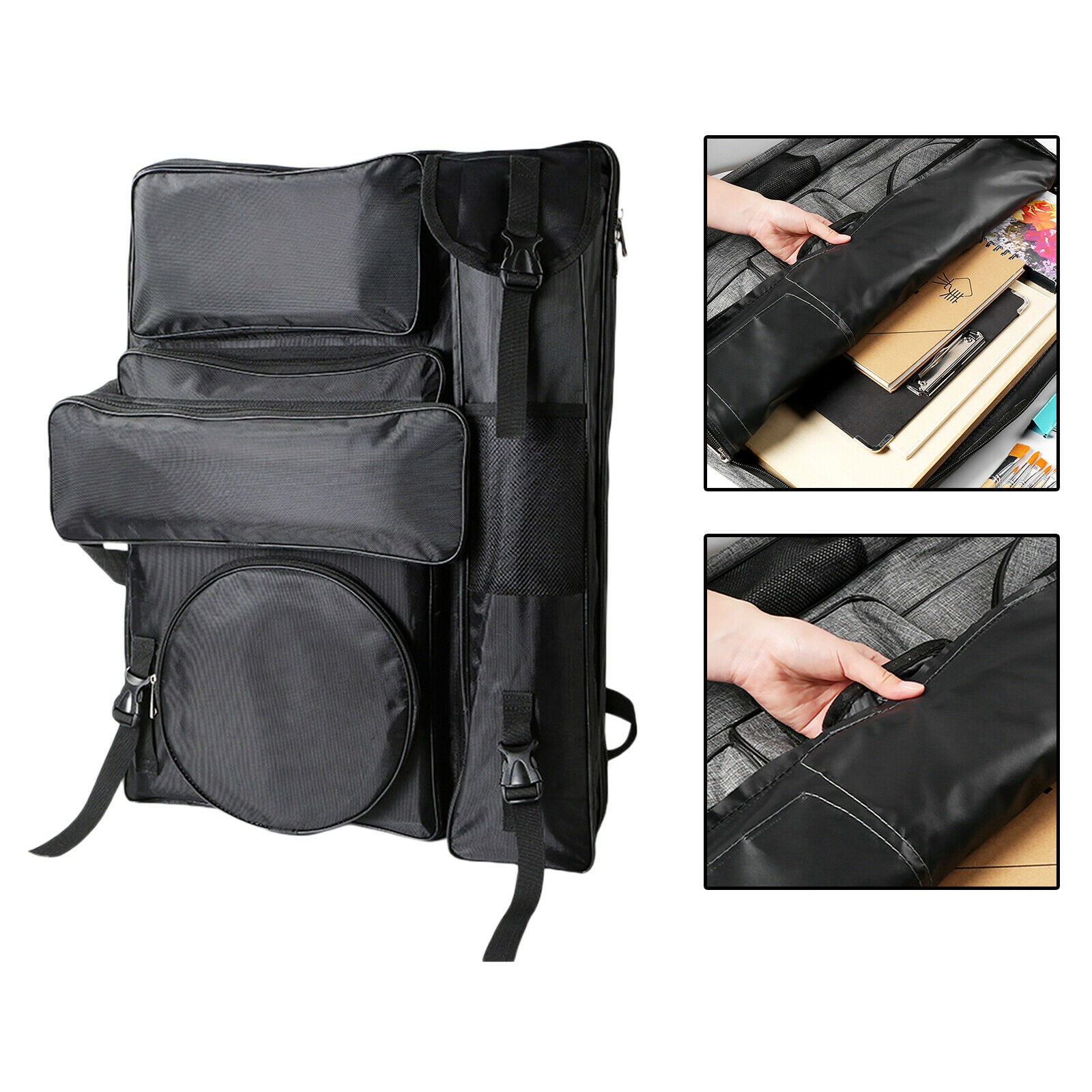 Portfolio Picture Bag Art Work Case Painting Paper Holder Fit 4K Travel