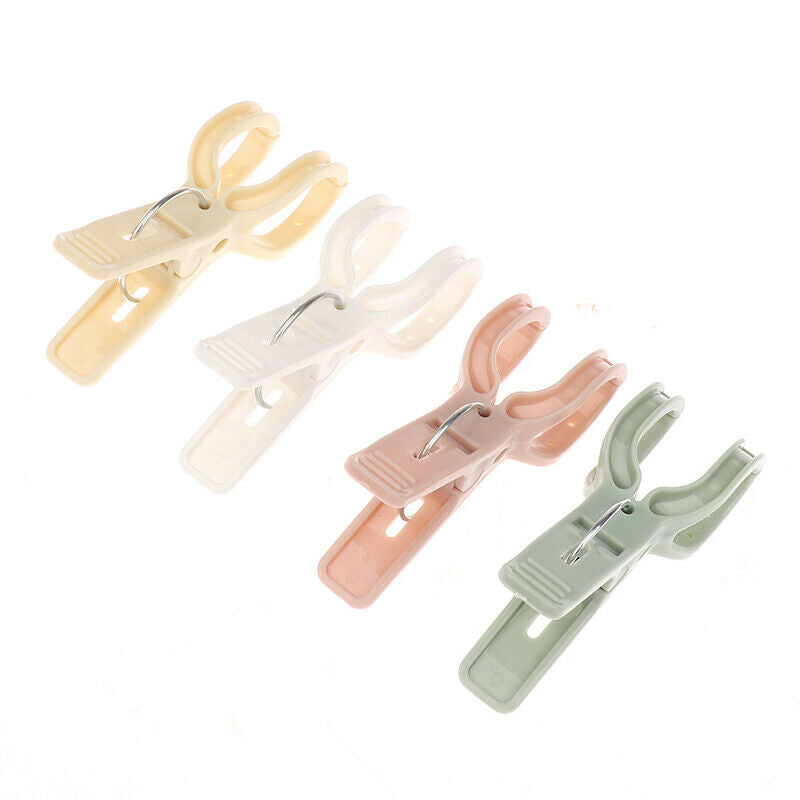 4x Pegs Big Clothes Towel Pins Large Duty Clips Plastic Windproof Laundry Han TL