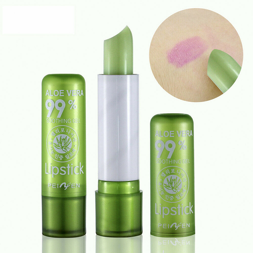 Aloe Vera Natural Lipstick Color Mood Changing Long Lasting Moisturizing 2020
