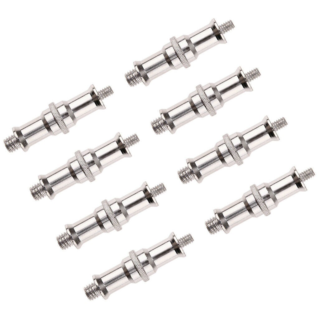 8 Pieces 1/4" to 3/8-Inch Male Spigot Adapter for Studio Flash Light Stand