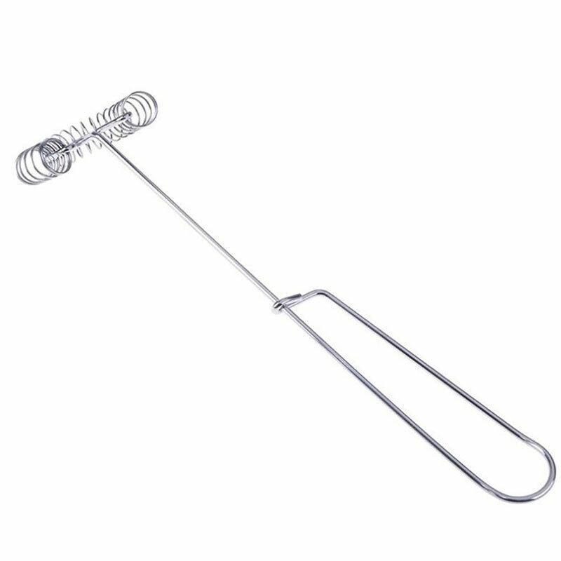 Manual Egg Beater Stainless Steel Spring Coil Mixer Egg Stirring Kitchen .l8