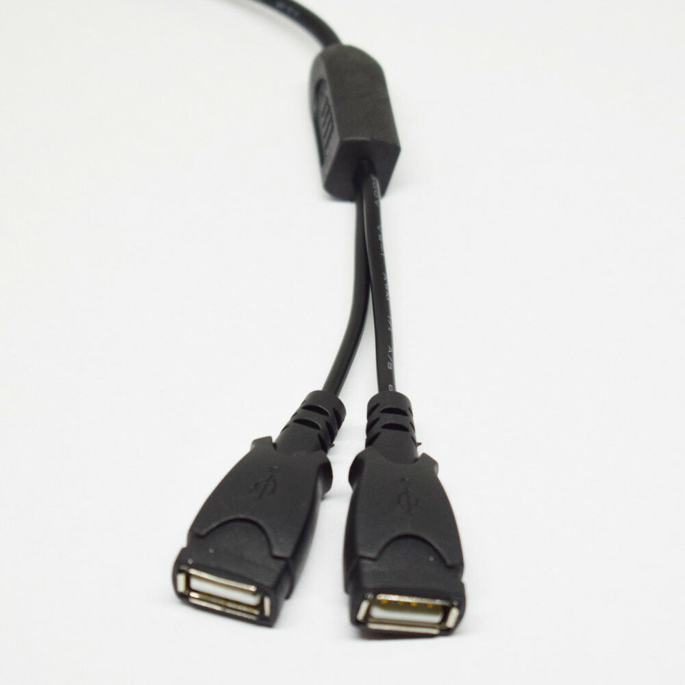 10pcs 26cm DC 5.5x2.1mm Female to Dual USB Female Splitter Power Adapter Cable